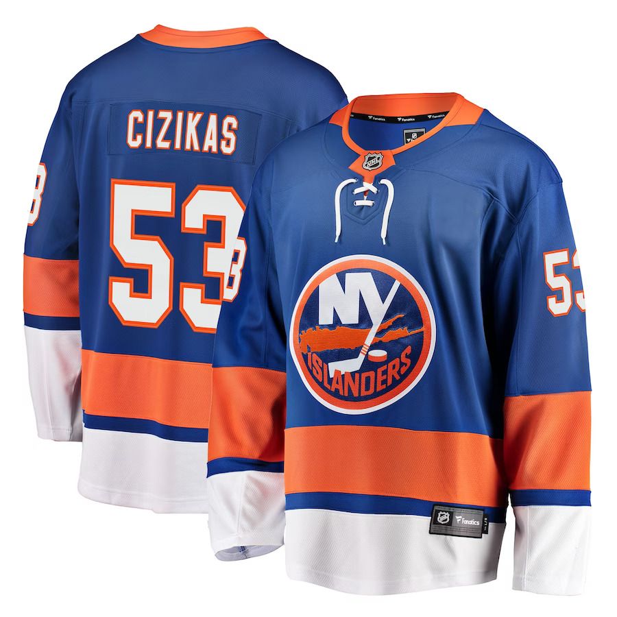 Men New York Islanders 53 Casey Cizikas Fanatics Branded Royal Breakaway Player NHL Jersey